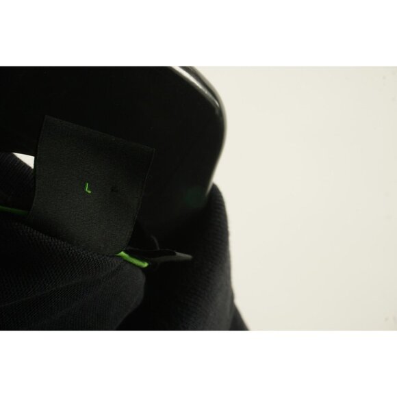 Hugo Boss Big Logo Shuttle Tape Men's Large Slim Black Performance Pique Polo - Picture 6 of 8